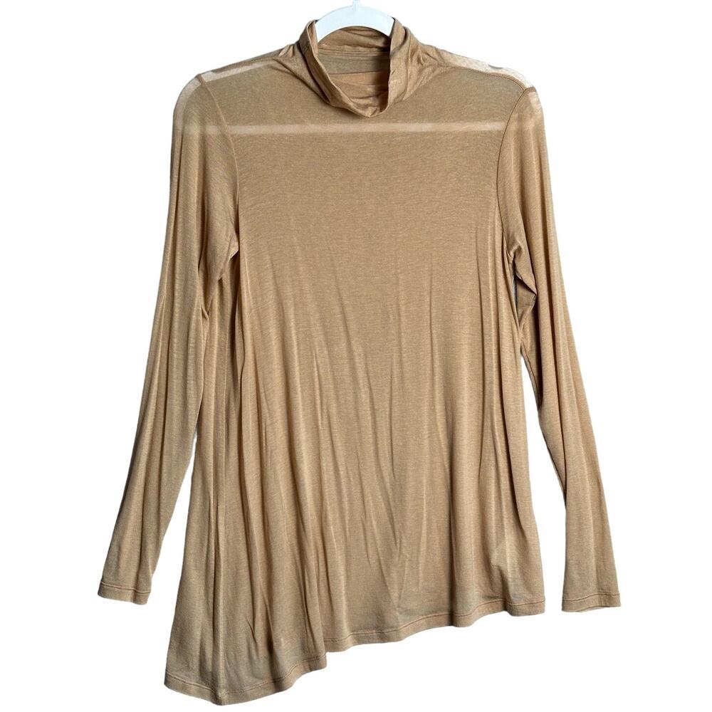 Velvet by Graham & Spencer Small Mock Neck Lightweight Asymmetric lagenlook